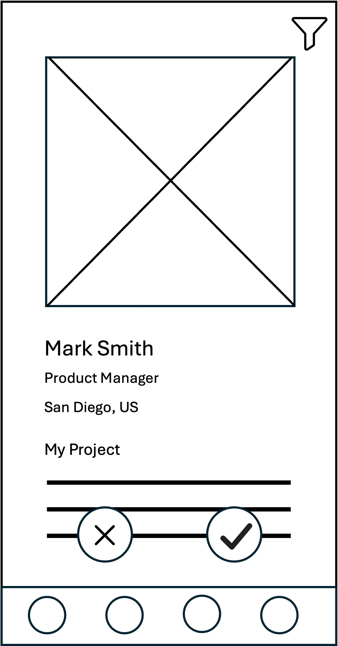 Profile card with a large avatar