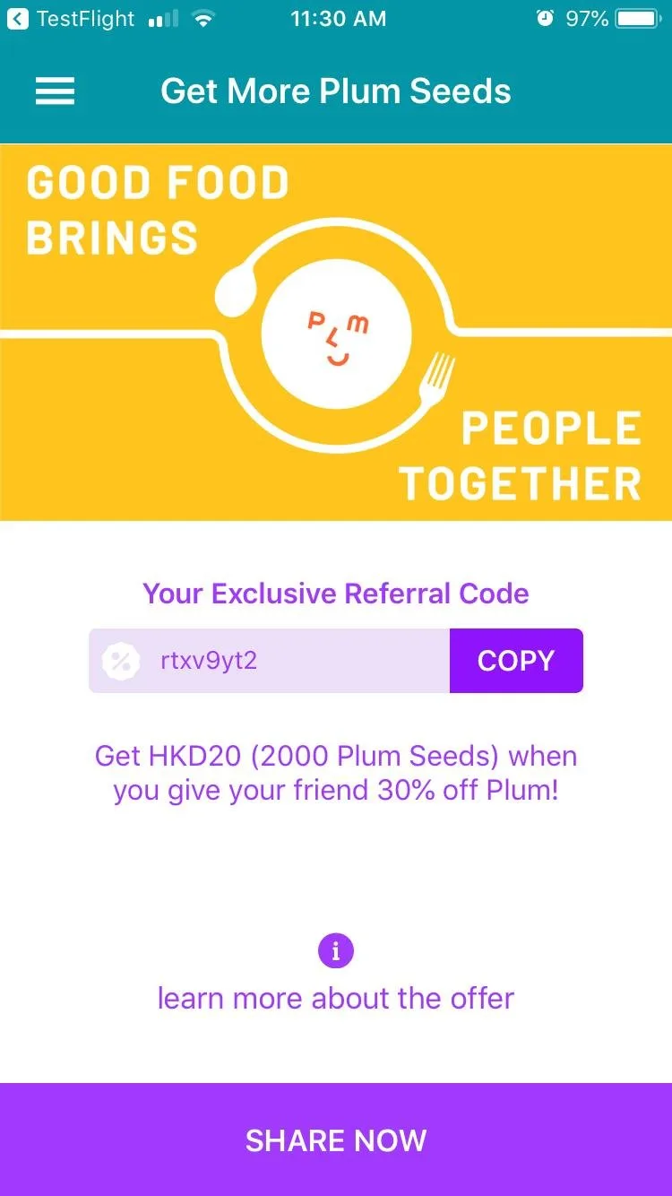 Plum referral programme